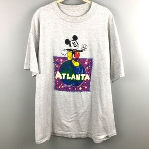 Vintage Mickey Mouse Tee Large Atlanta Graphic